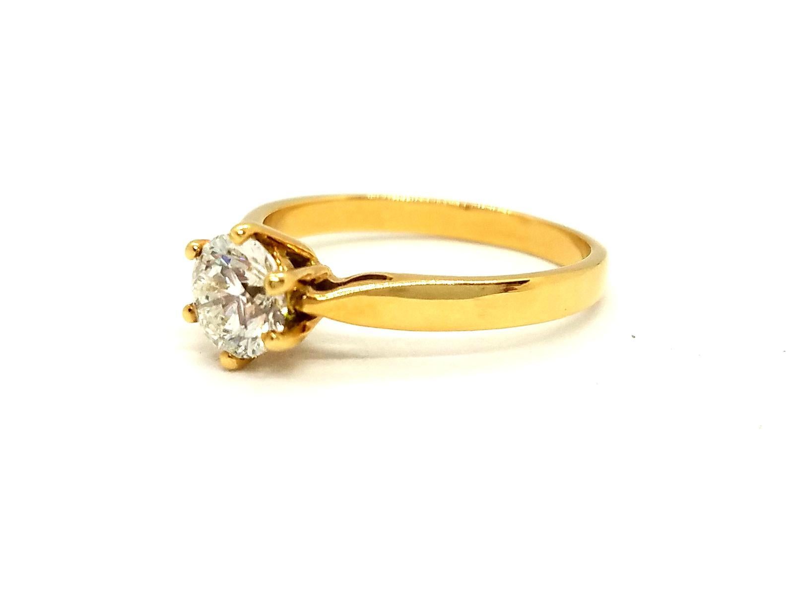 Ring aus Gelbgold mit Diamanten im Angebot 5