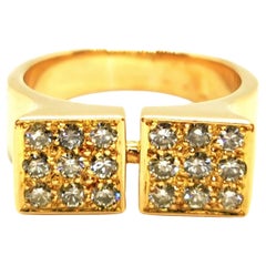 Ring aus Gelbgold mit Diamanten