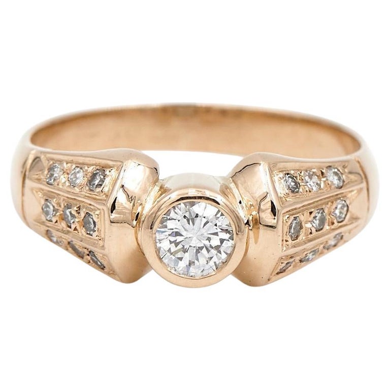 Ring Yellow Gold Diamond For Sale at 1stDibs