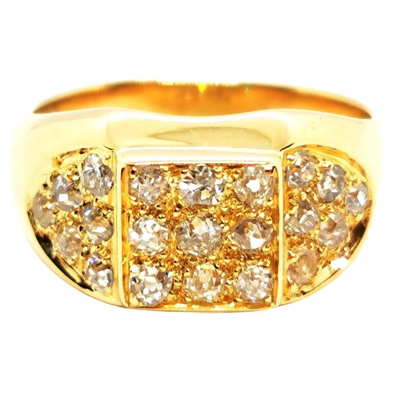 Ring Yellow Gold Diamond For Sale at 1stDibs
