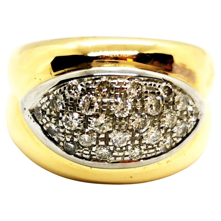 Ring Yellow Gold Diamond For Sale at 1stDibs