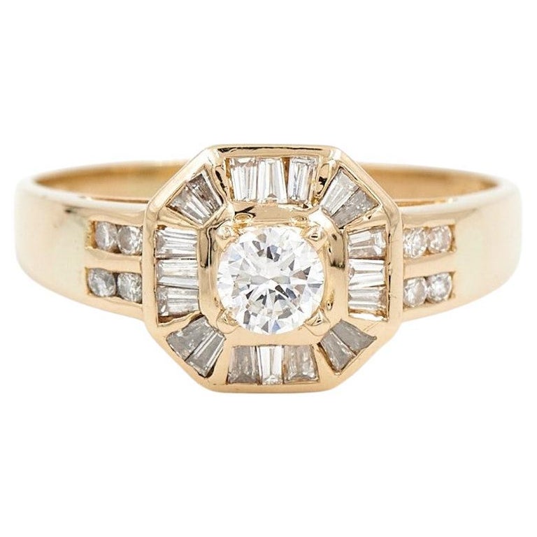 Ring Yellow Gold Diamond For Sale at 1stDibs
