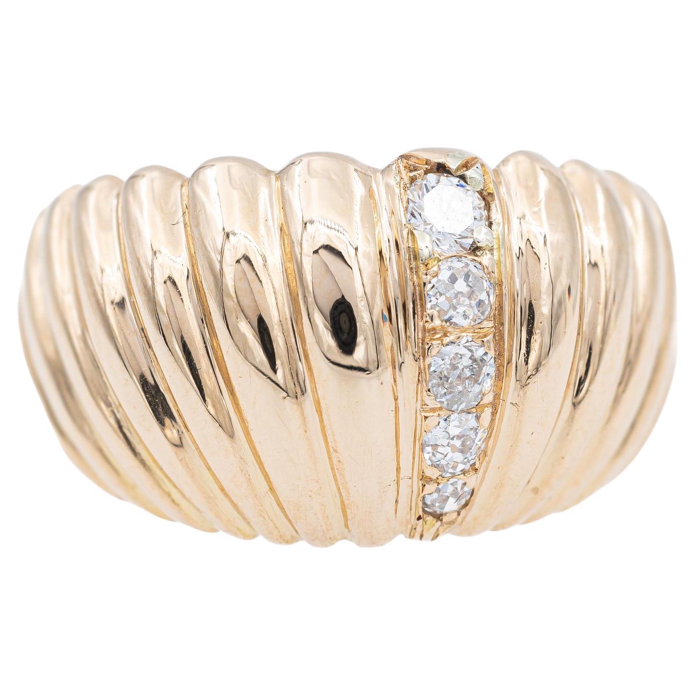 Ring Yellow GoldDiamond For Sale at 1stDibs