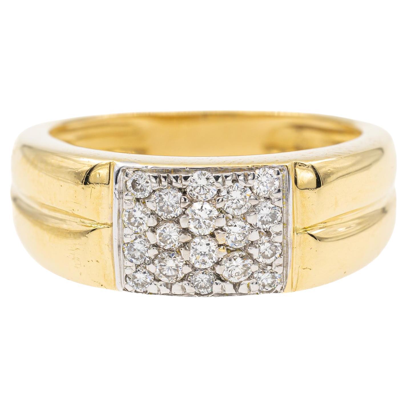 Ring Yellow Gold Diamond For Sale