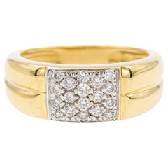 Vintage Ring Yellow Gold Diamond