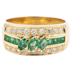 Vintage Ring Yellow Gold Emerald