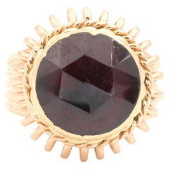 Anello Oro Giallo Granato