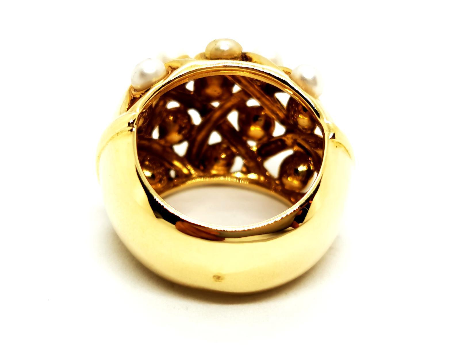Ring Yellow Gold Pearl 1