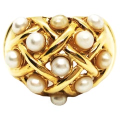 Ring Yellow Gold Pearl