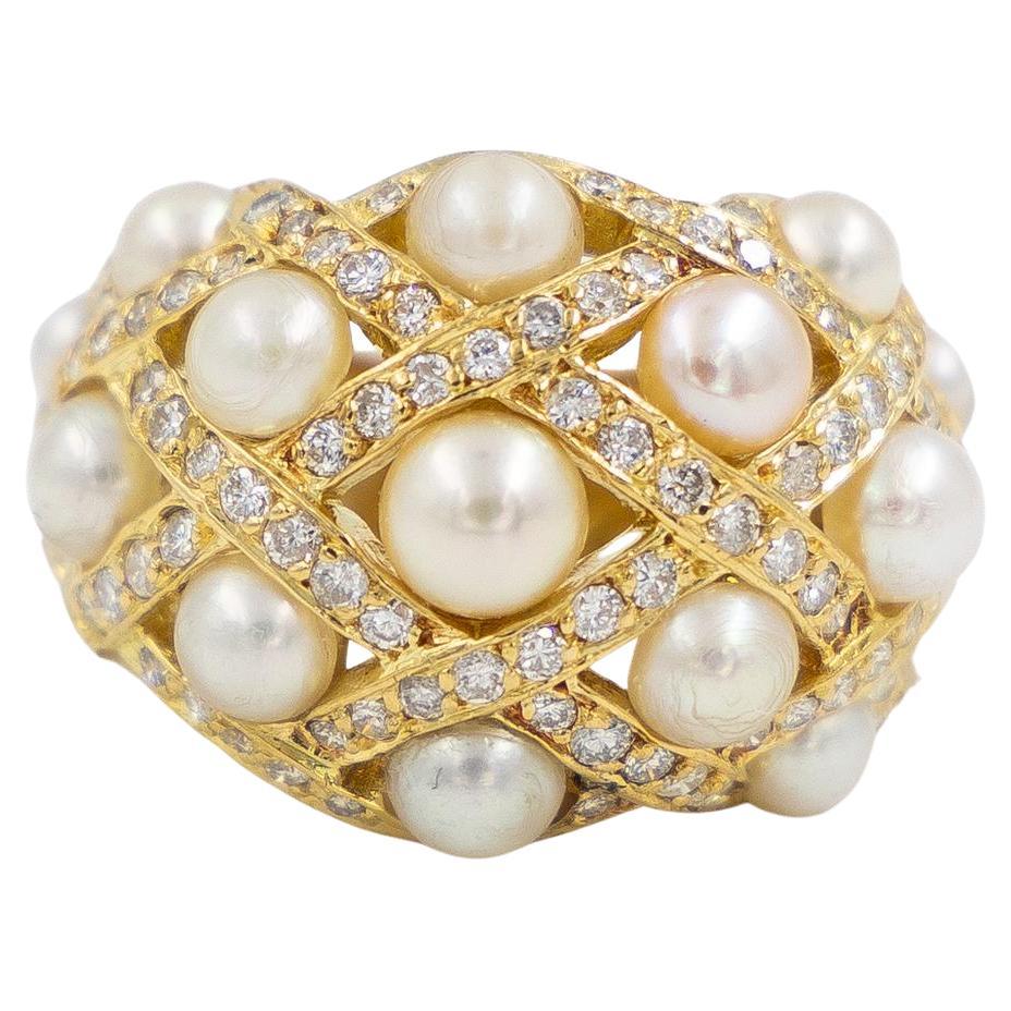 Ring Yellow GoldPearl For Sale
