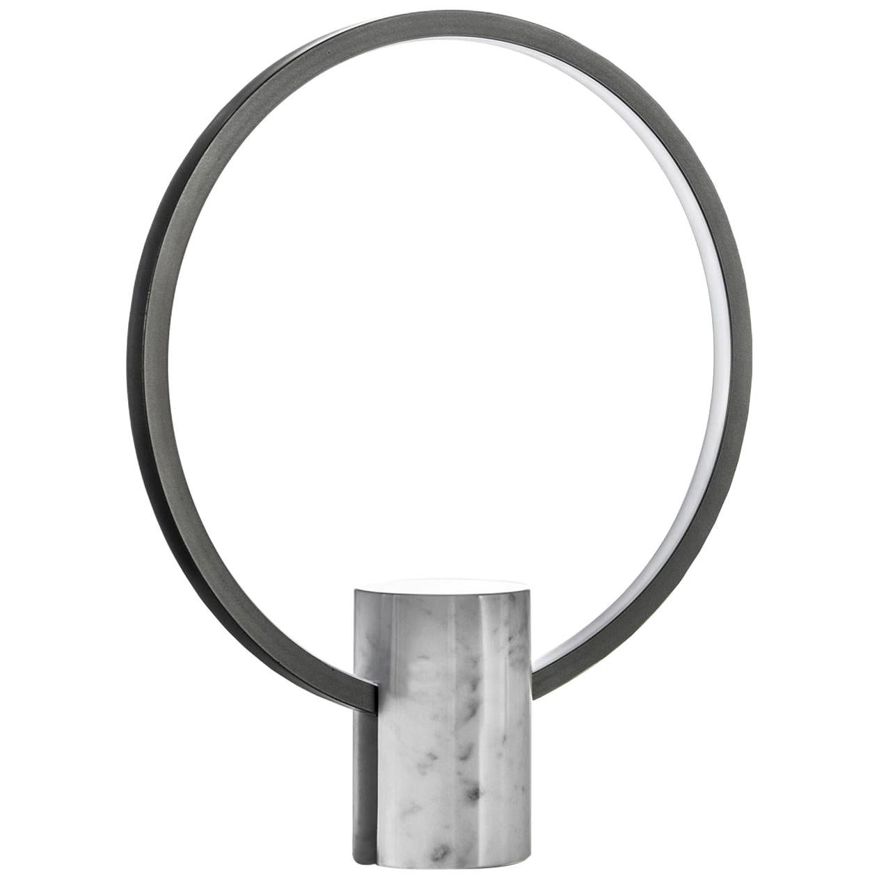 Ring'N Marble L Table Lamp For Sale