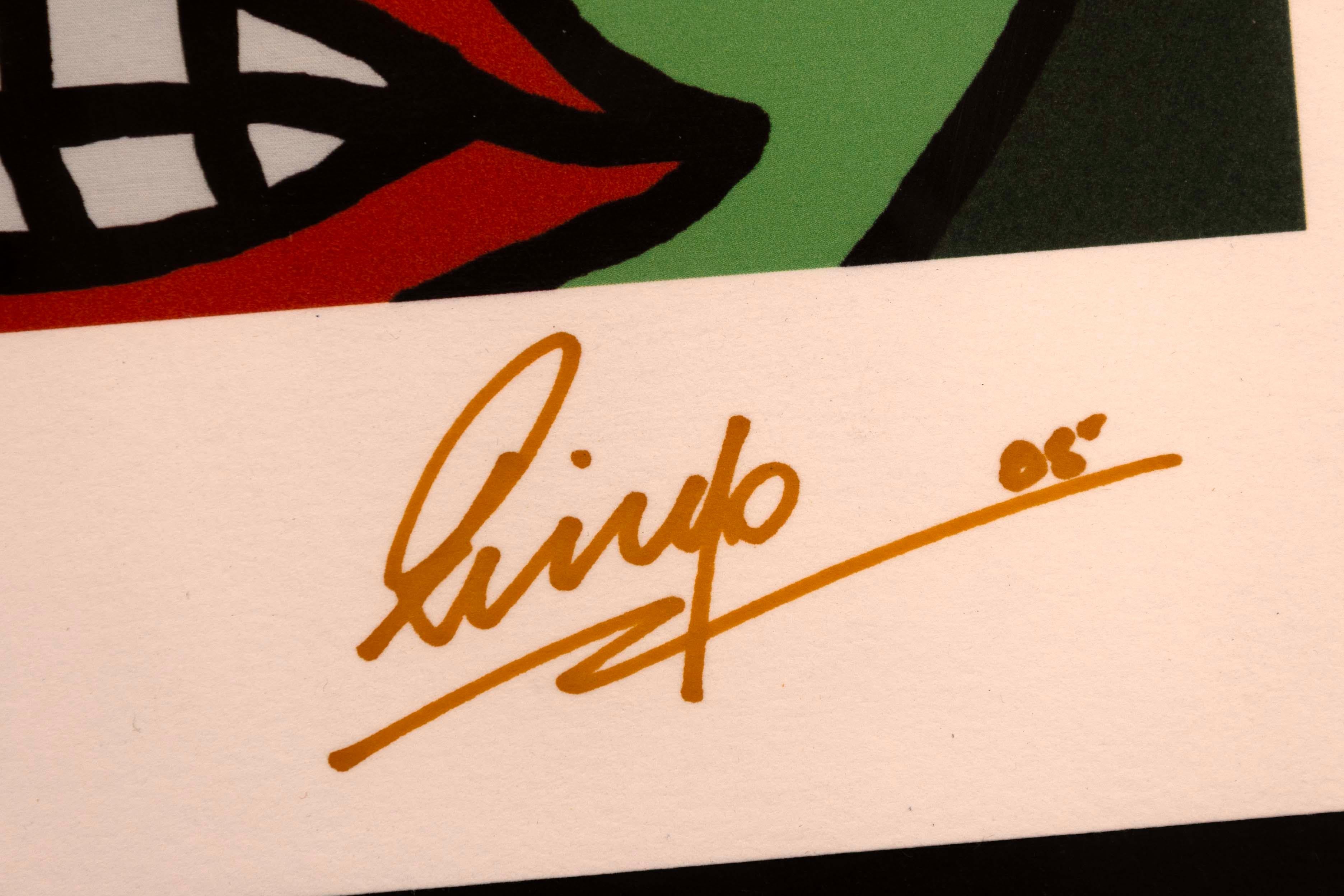 Ringo Starr 3 Gesichter Signiert Contemporary Pop Art Serigraphie auf Papier 92/100 Gerahmt im Angebot 9