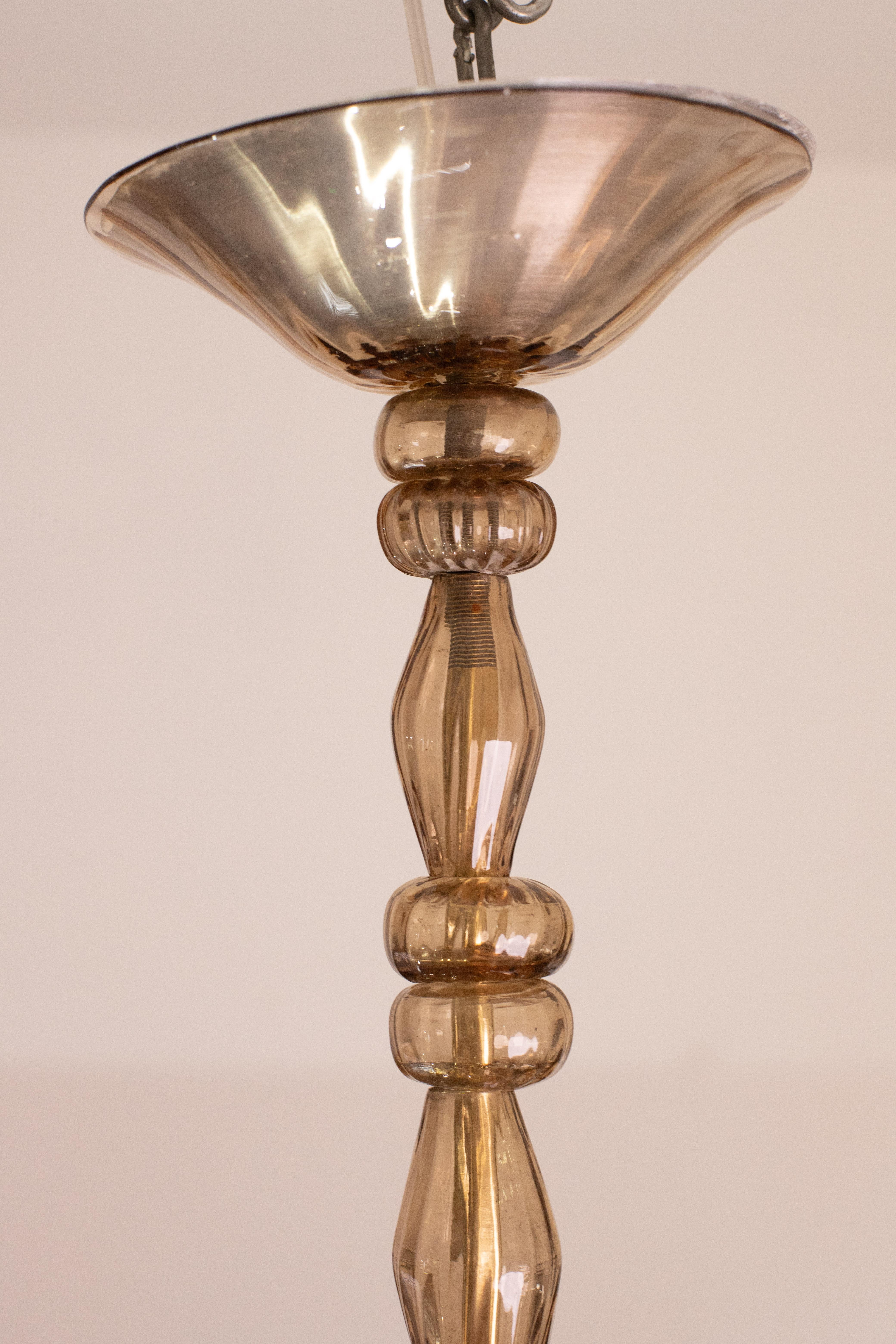 Lampadario a sospensione Rings Chandelier di Barovier&Toso, anni '50 in vendita 7