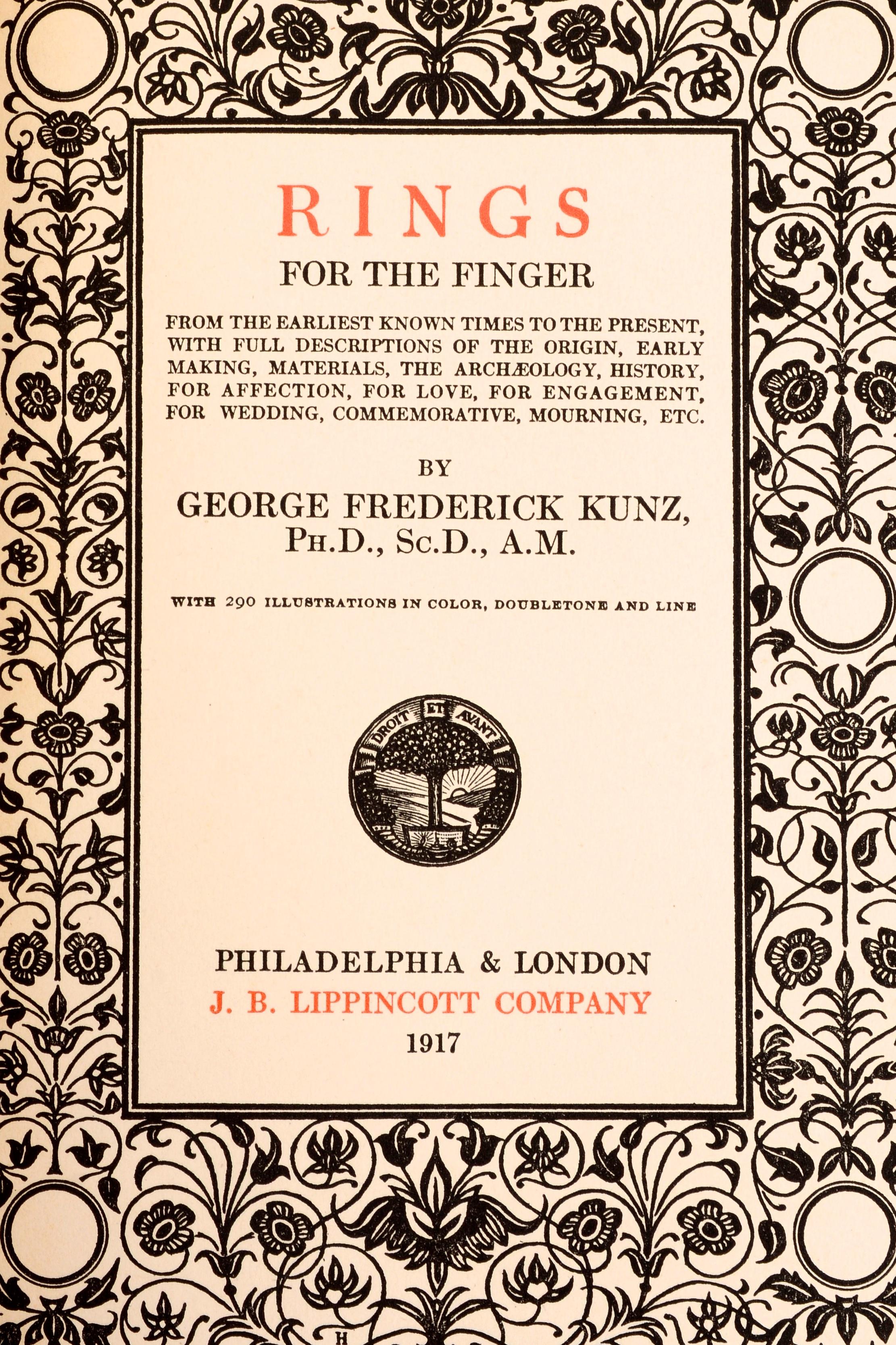 Bagues pour le doigt signées par l'auteur au rédacteur en chef Frank Doubleday en vente 2