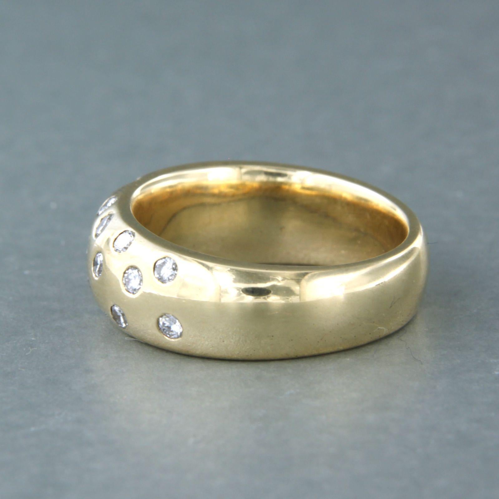 Brilliant Cut Ringset with diamonds 14k yellow gold