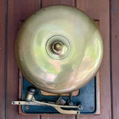 Ringside Boxing Bell Antique Wall Mountable Mechanical Brass 12" Dinner Gong