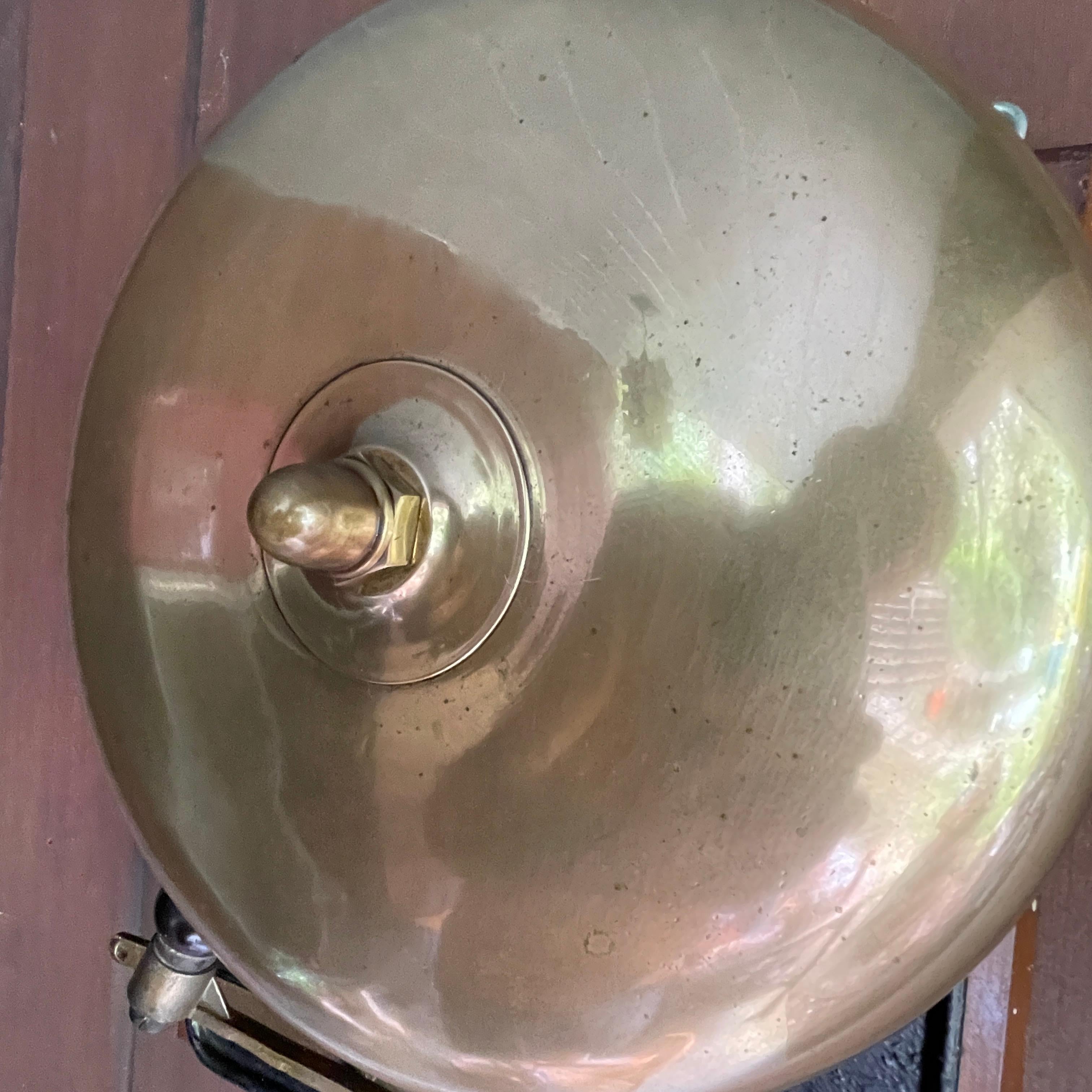 Industrial Ringside Boxing Bell Antique Wall Mountable Mechanical Brass 12