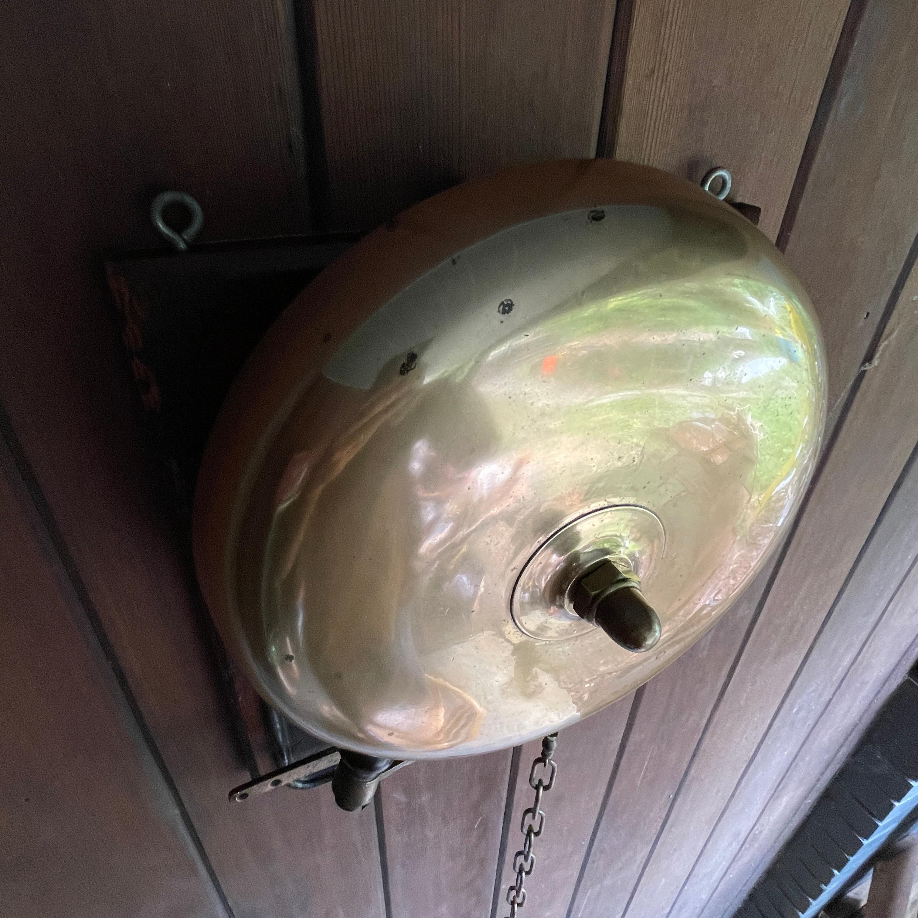 American Ringside Boxing Bell Antique Wall Mountable Mechanical Brass 12