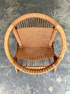 “Ringstol” by Illum Wiikkelsø for Niels Eilersen in Beechwood and Cord, 1950s