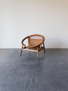"Ringstol" de Illum Wikkelsø para Niels Eilersen en madera de haya y cuerda, años 50