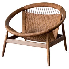 “Ringstol” by Illum Wikkelsø for Niels Eilersen in Beechwood and Cord, 1950s