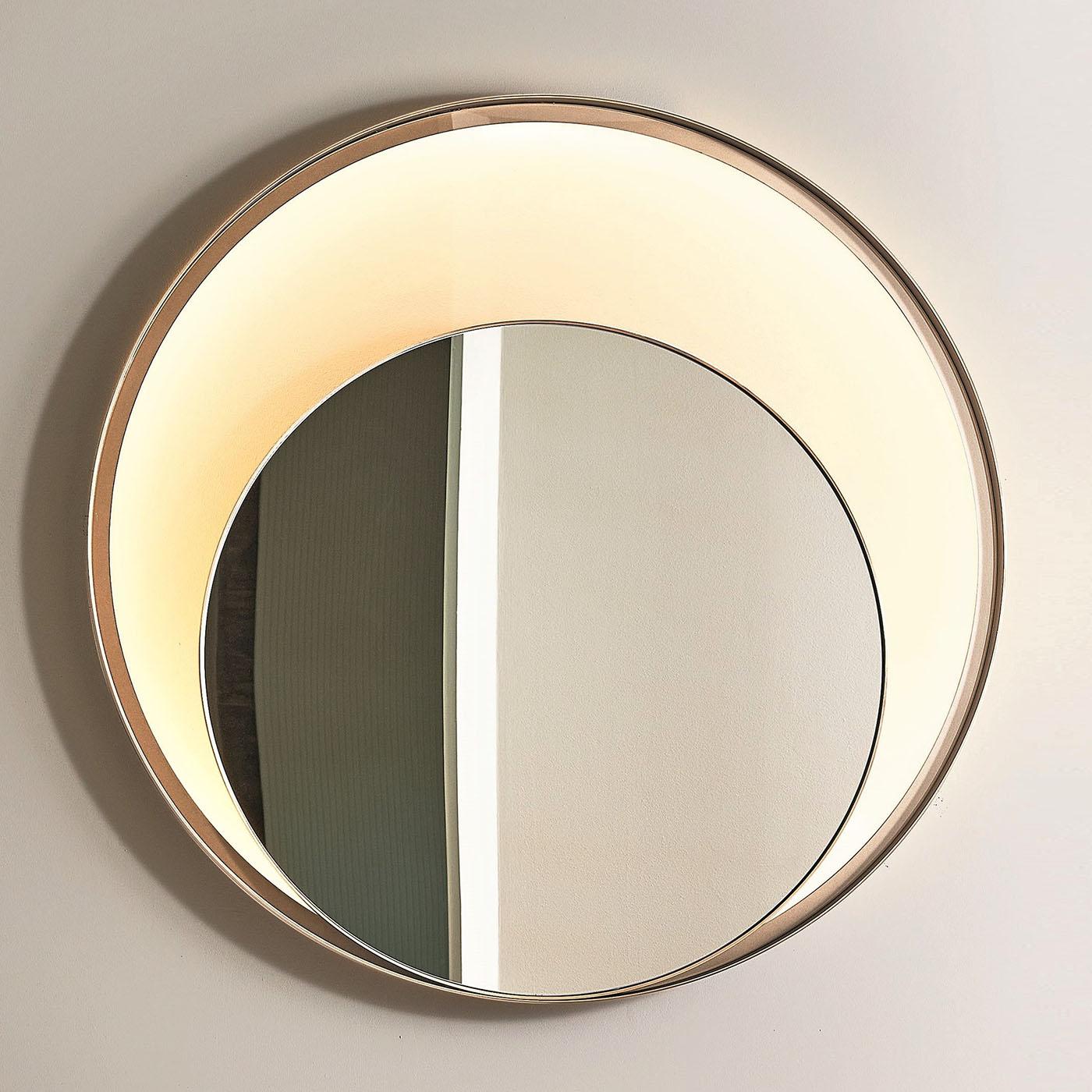 Contemporary Ringy Large or Medium Mirror For Sale