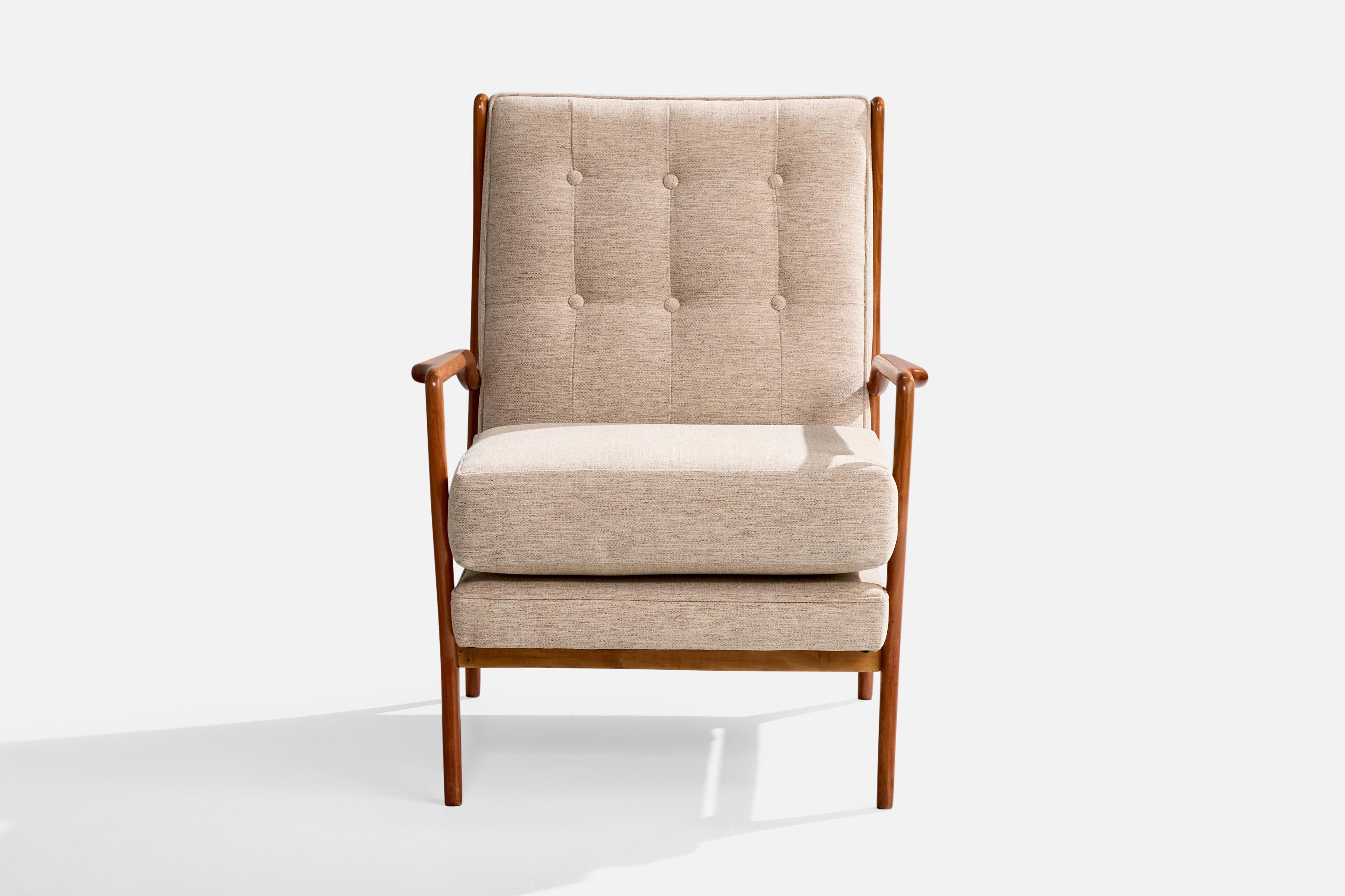 Mid-Century moderno Rino Levi, Sedia da salotto, Wood, Fabrice, Brasile, anni '60 in vendita