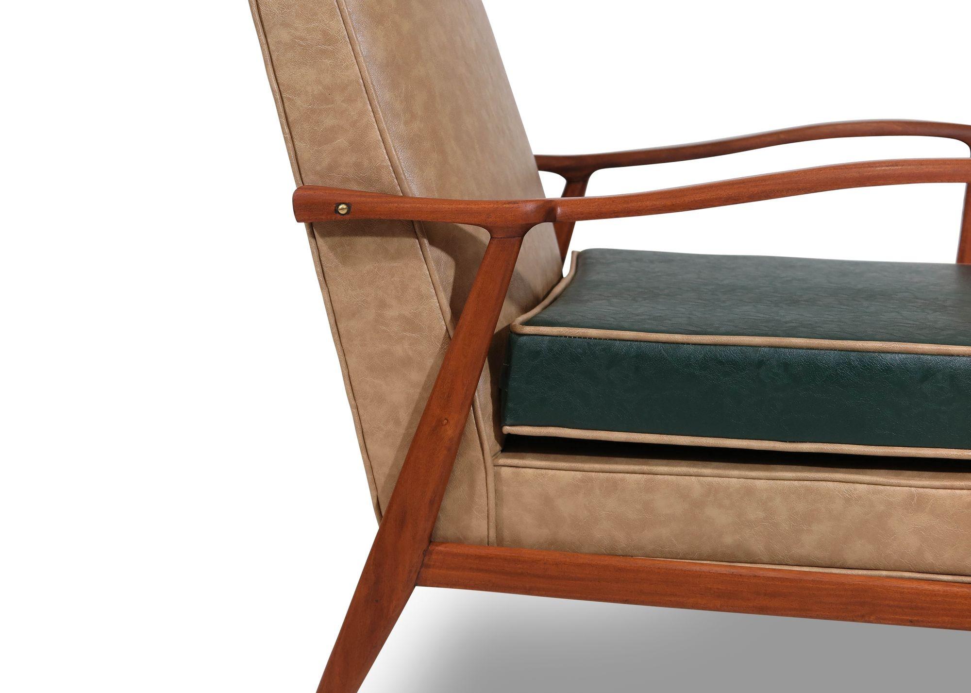 Wood Rino Levi Mid-century Brazilian Modern Lounge Chairs in Caviuna For Sale
