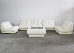 Rino Maturi Nuvolone Living Room Set in White Boucle by MIMO Padova 1970s Italy