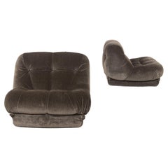 Paire de fauteuils vintage Nuvolone Rino Maturi