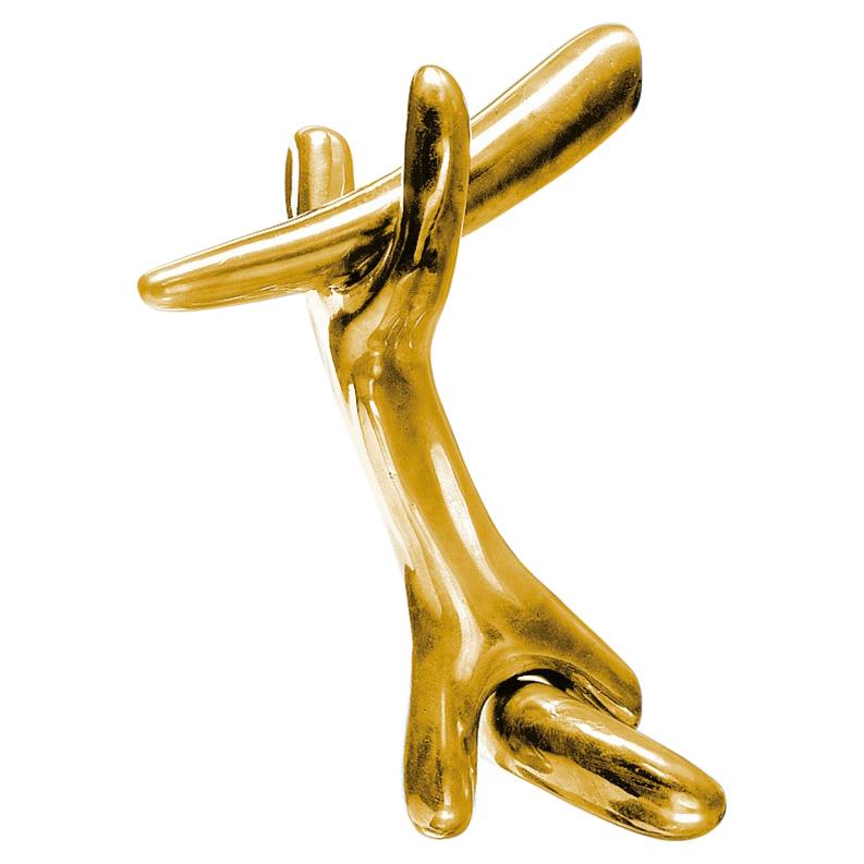 Surrealist design Rinocerontico door handle by Salvador Dalí polished cast brass For Sale