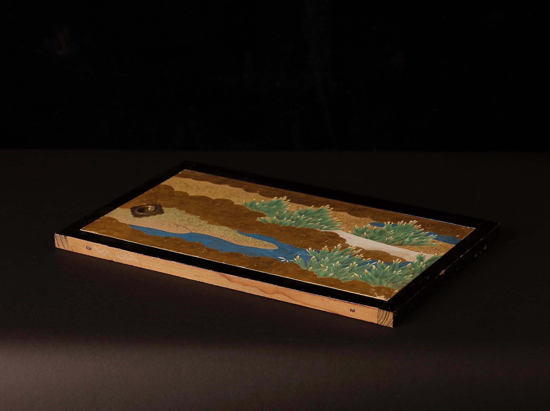 Rinpa-Inspired Crane Sliding Doors, Late Edo Period 8