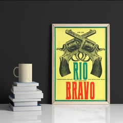 "Rio Bravo" Original Vintage Movie Poster by Karel Vaca, Czech A3, 1967