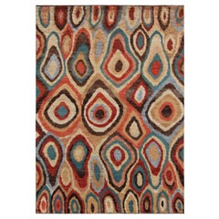 Rio Grande Multicolored Contemporary Hand-Knotted Wool Rug