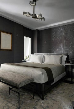 "Rio Gray" Abstract Contemporary Rug in Himalayan Wool and Chinese Silk