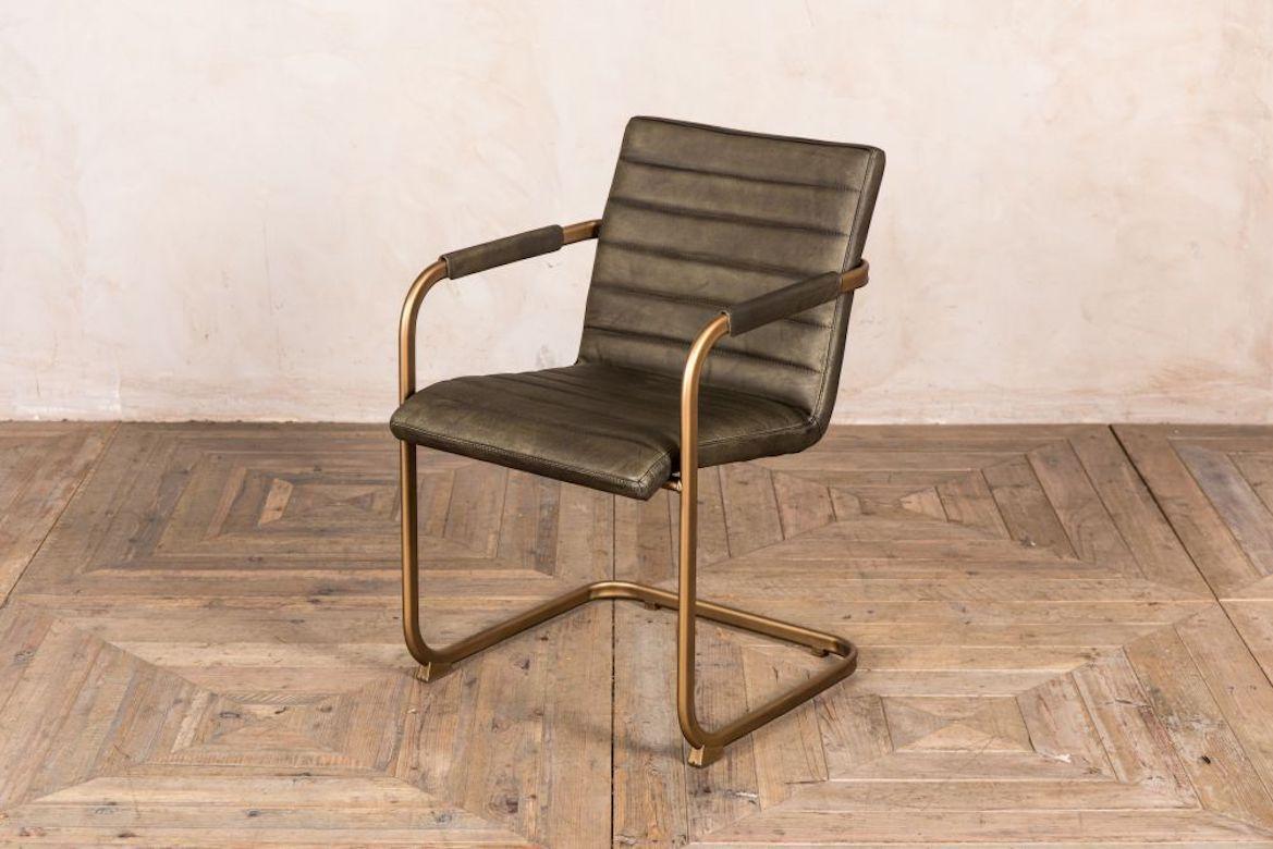 Rio Real Leather Dining Chair with Arms, 20th Century For Sale 7