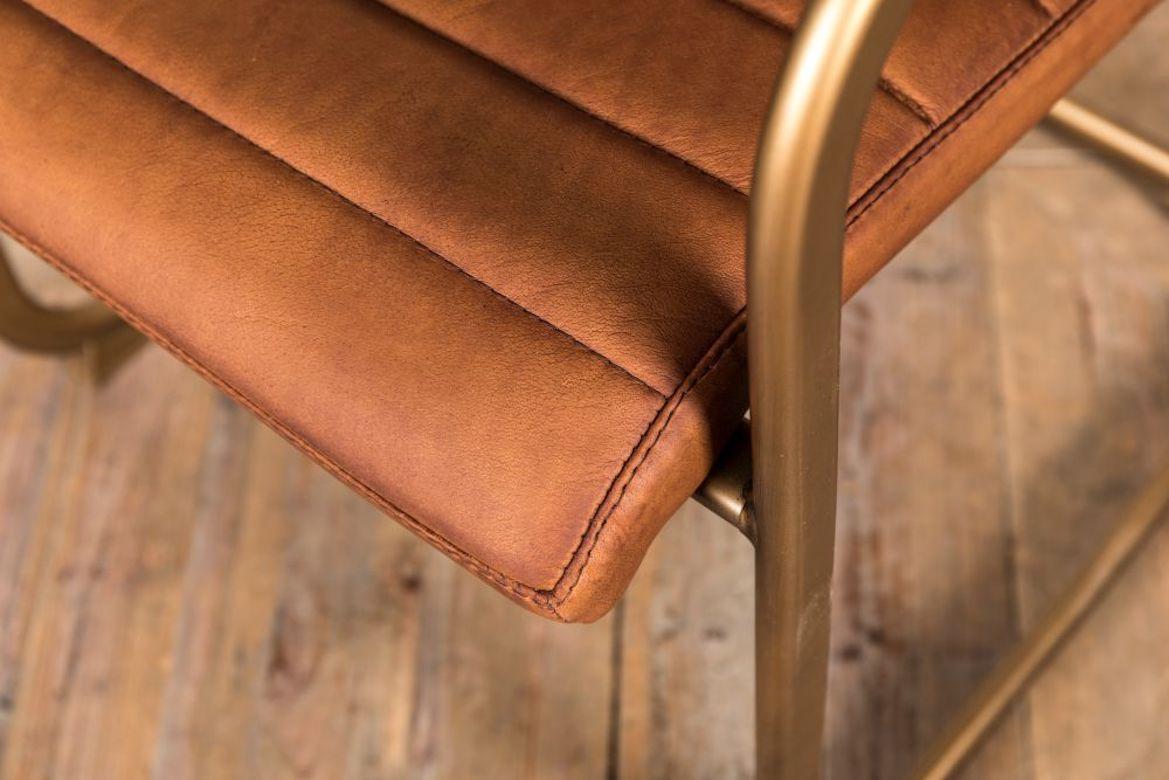 Rio Real Leather Dining Chair with Arms, 20th Century In Excellent Condition For Sale In London, GB