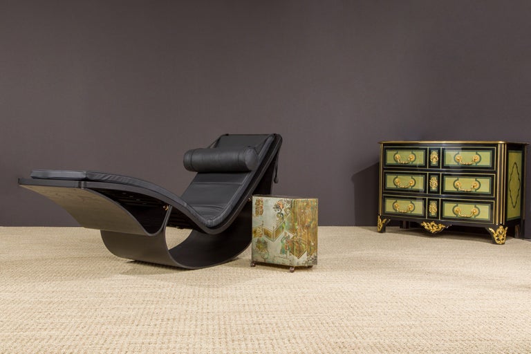 'Rio' Rocking Chaise Lounge by Oscar Niemeyer for Fasem International, Signed For Sale 13