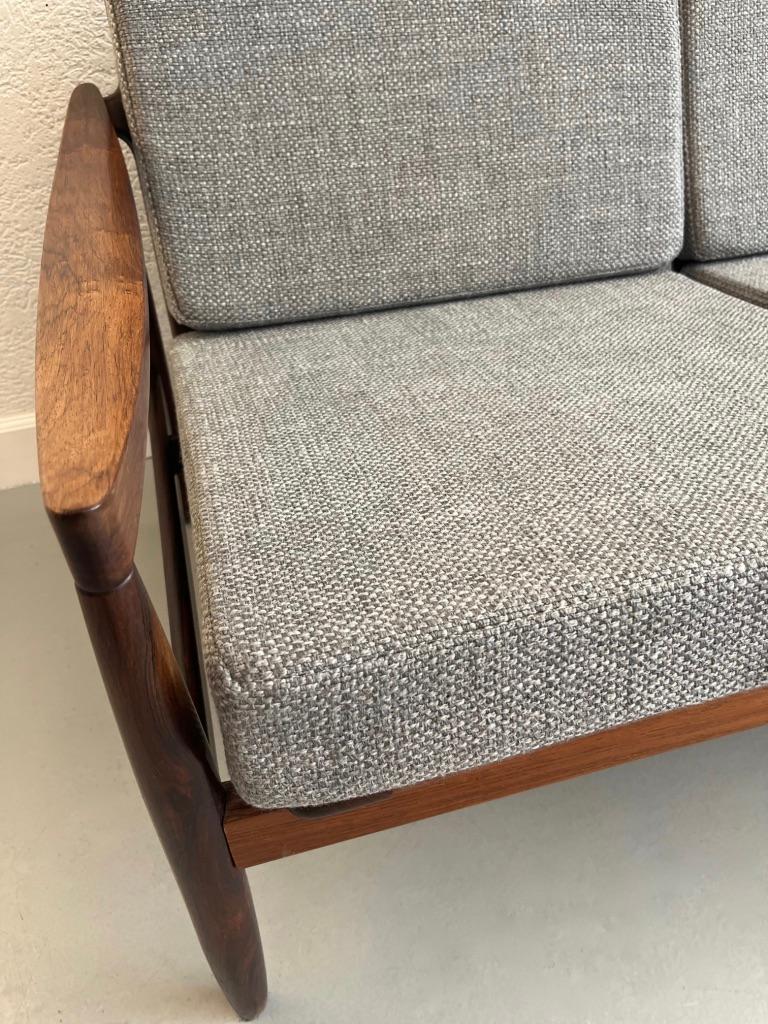 Rio Rosewood 3 Seater Sofa by Kai Kristiansen, Skive Møbelfabrik, Denmark 1950s 4