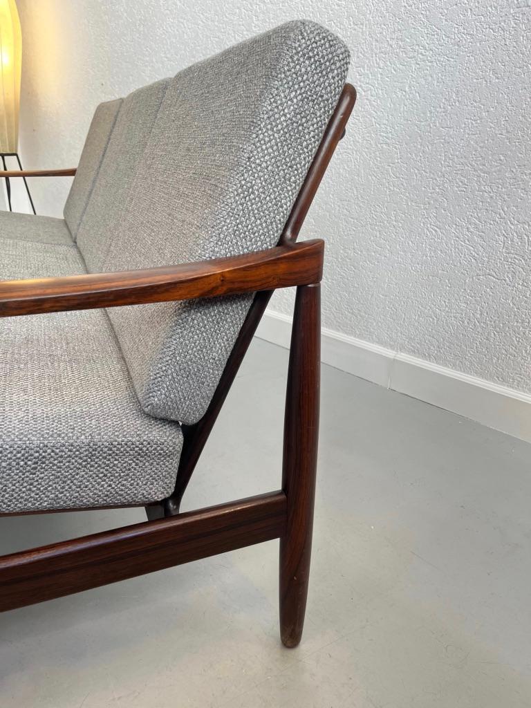 Rio Rosewood 3 Seater Sofa by Kai Kristiansen, Skive Møbelfabrik, Denmark 1950s In Good Condition In Geneva, CH