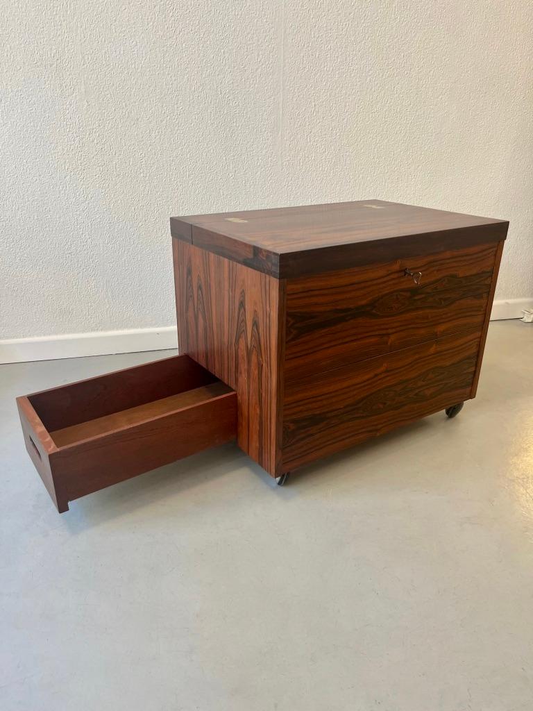 Rio Rosewood Vintage Cube Bar by Rolf Hesland for Bruskbo, Norway 1960s For Sale 12