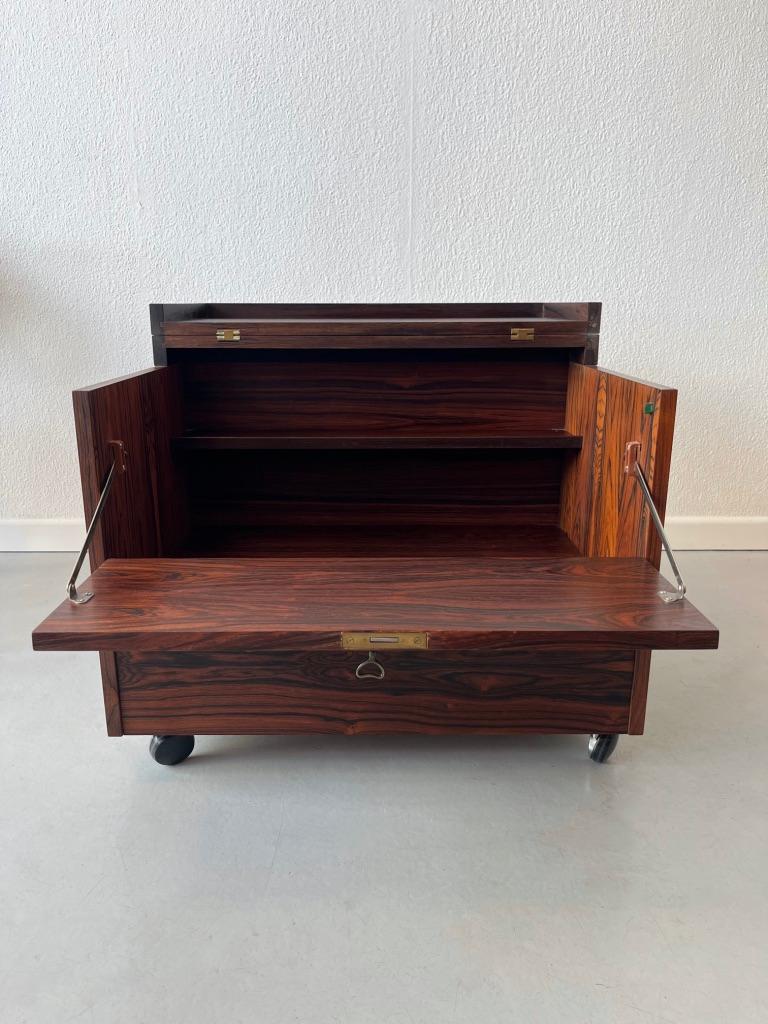 Mid-20th Century Rio Rosewood Vintage Cube Bar by Rolf Hesland for Bruskbo, Norway 1960s For Sale