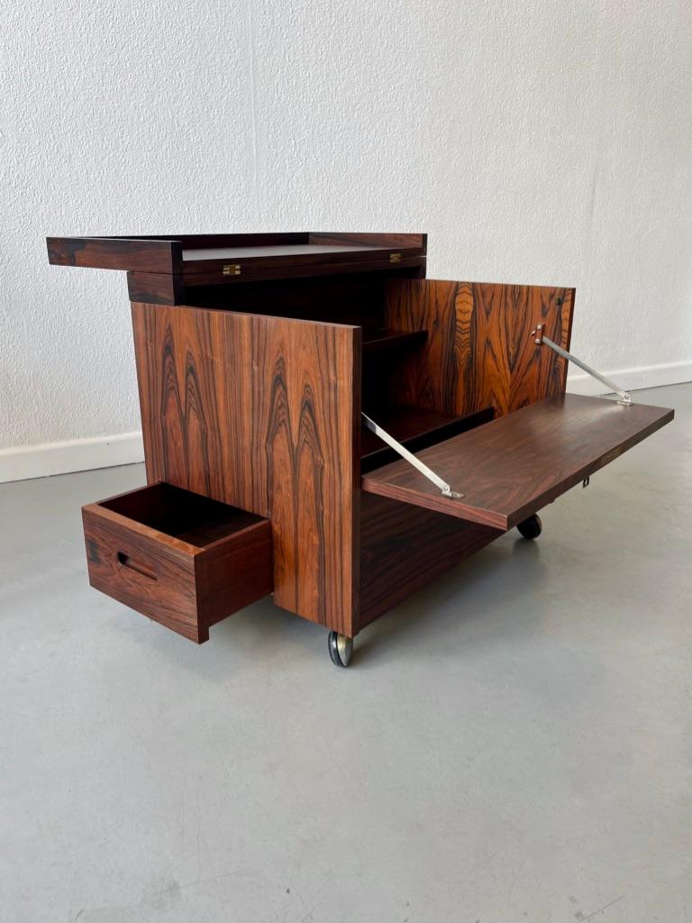 Rio Rosewood Vintage Cube Bar by Rolf Hesland for Bruskbo, Norway 1960s For Sale 1