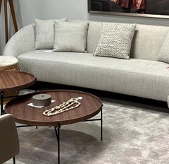 Rion Coffee Table 25 x 19 in, Chocolate Oak and Metal