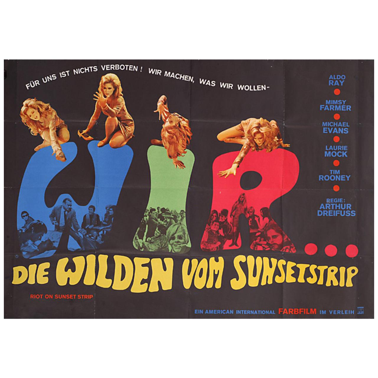 Riot on Sunset Strip 1967 German A0 Film Poster