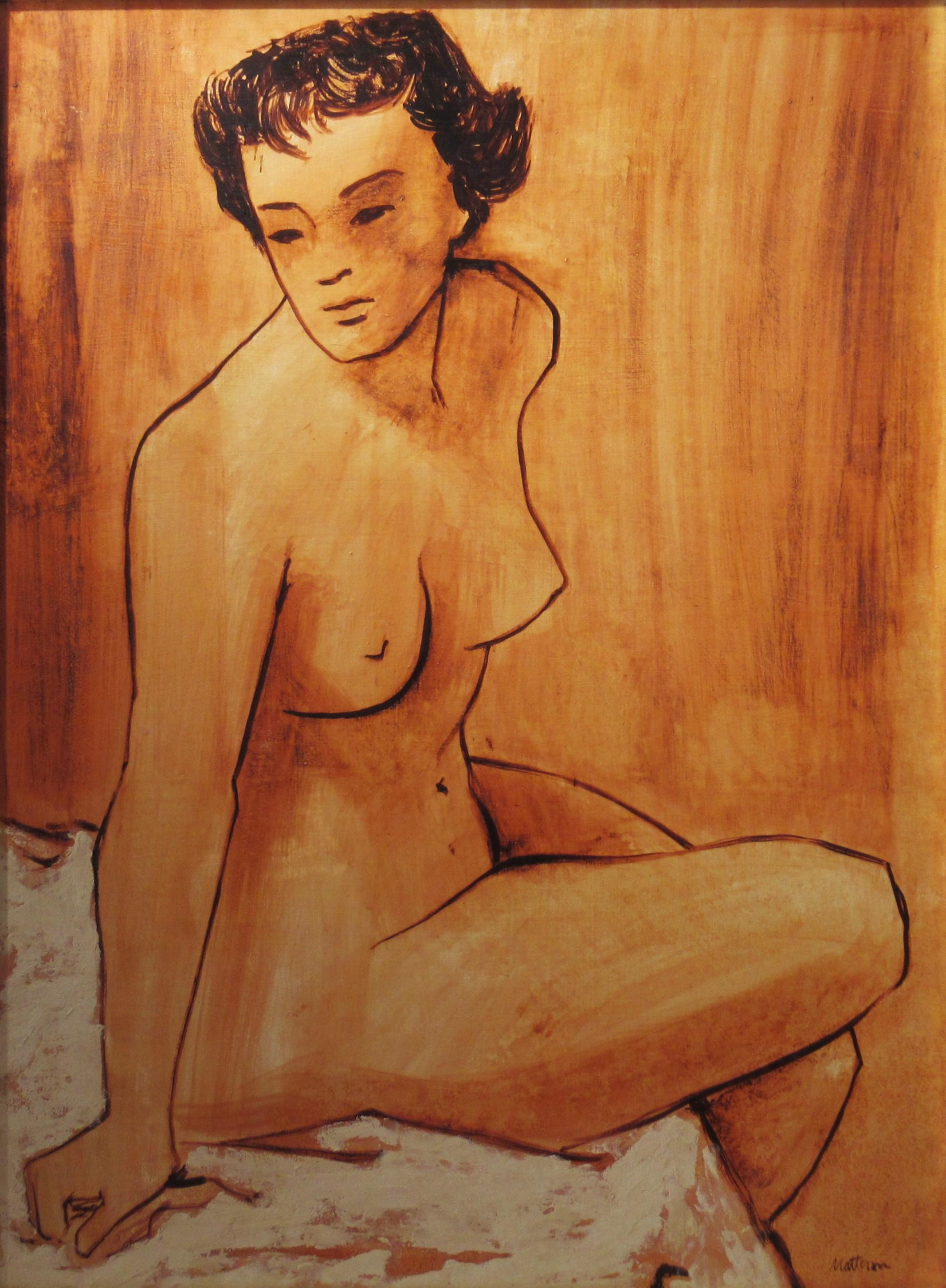 Nude  - Painting by Rip Matteson