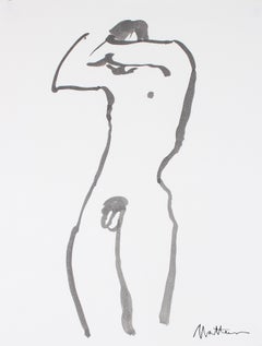 Standing Male Nude 20th Century Ink