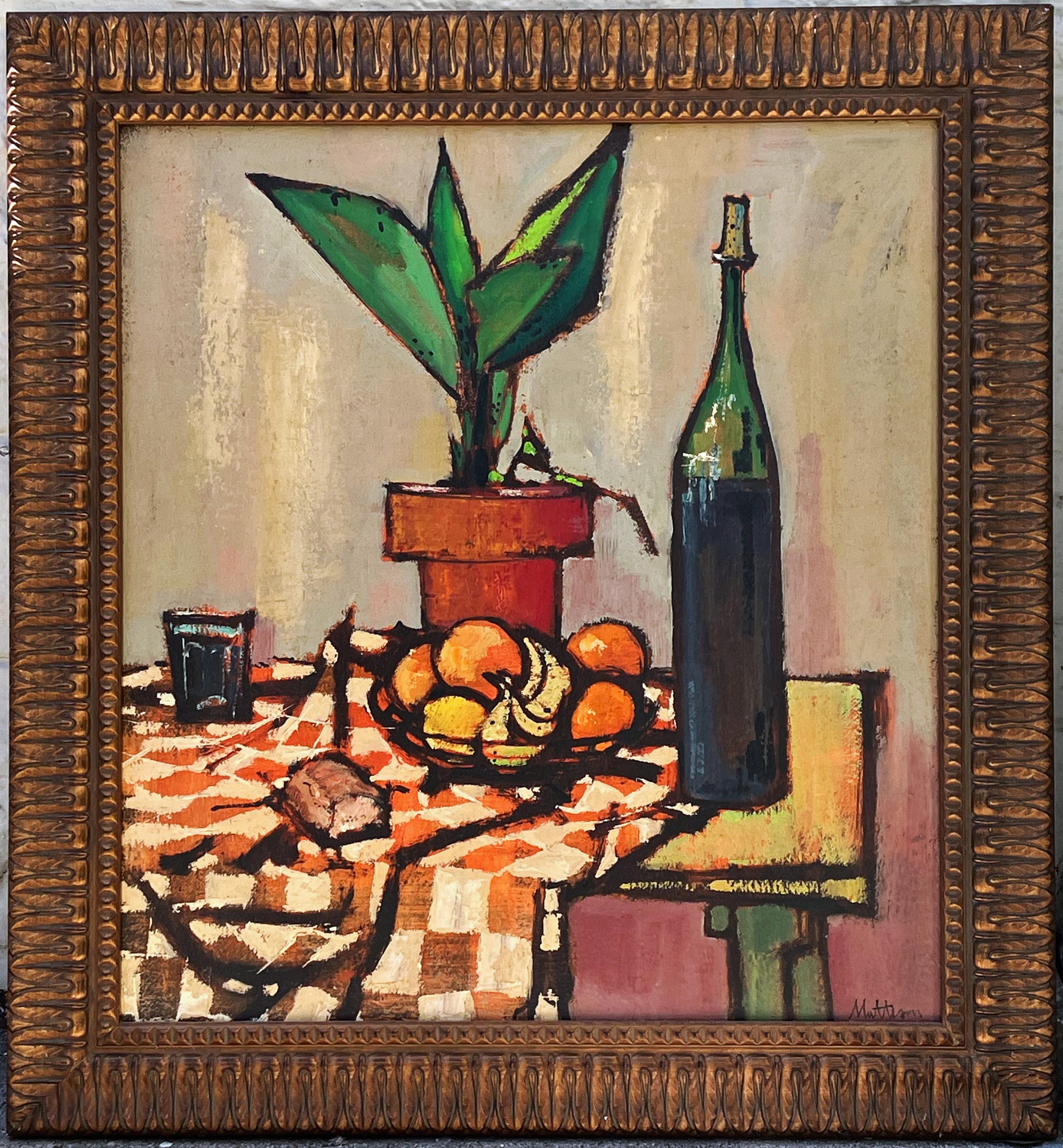Rip Matteson Still-Life Painting - Still Life with Wine Bottle