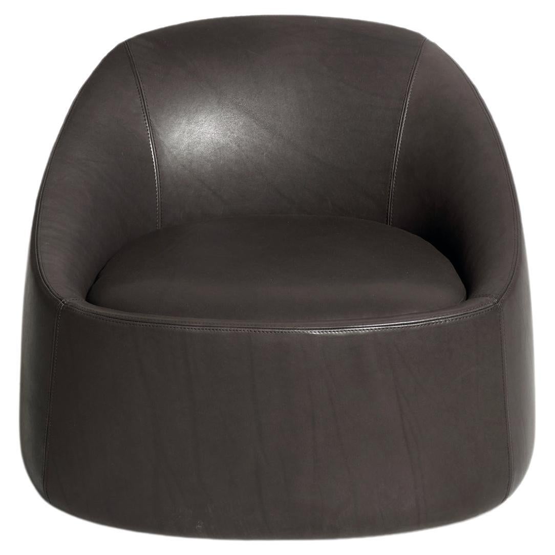 Ripamonti Modern Swivel or Fixed Armchair Upholstered in Fabric or Leather