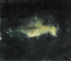 Super Fog- Paper, Watercolor, Black, Green, Yellow, Painting, Abstract, Fire